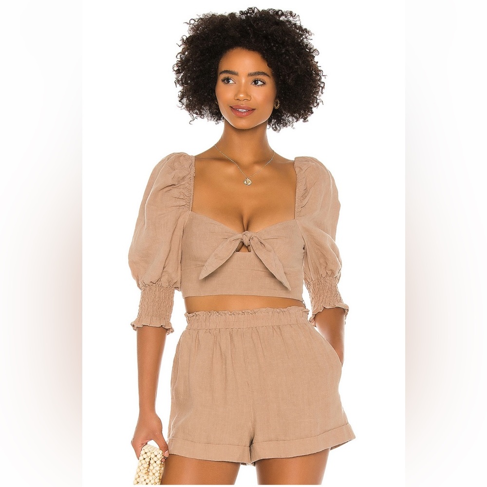 Majorelle Conway Top & Short Set - Beige - XS